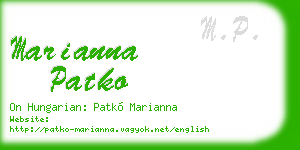marianna patko business card